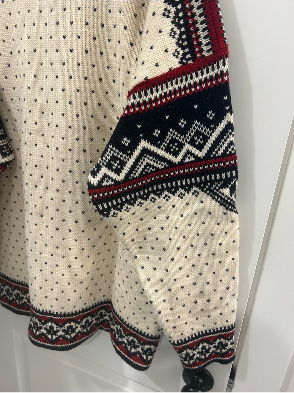 Dale of Norway Black, Cream & Red Nordic Zip Sweater - Picture 9 of 9